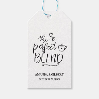The Perfect Blend Cute Script Wedding Favour Gift Tags