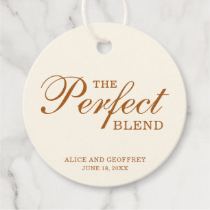 The Perfect Blend Elegant Ivory Copper Wedding Favour Tags