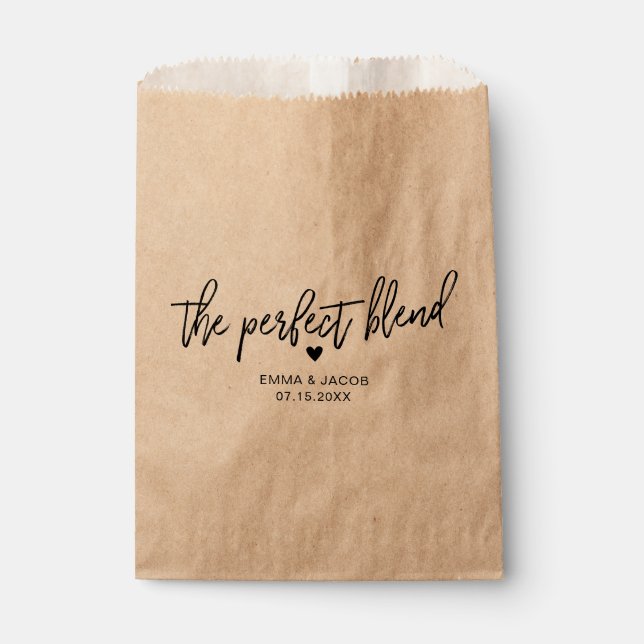 The Perfect Blend, Tea or Coffee Favour Bags (Front)