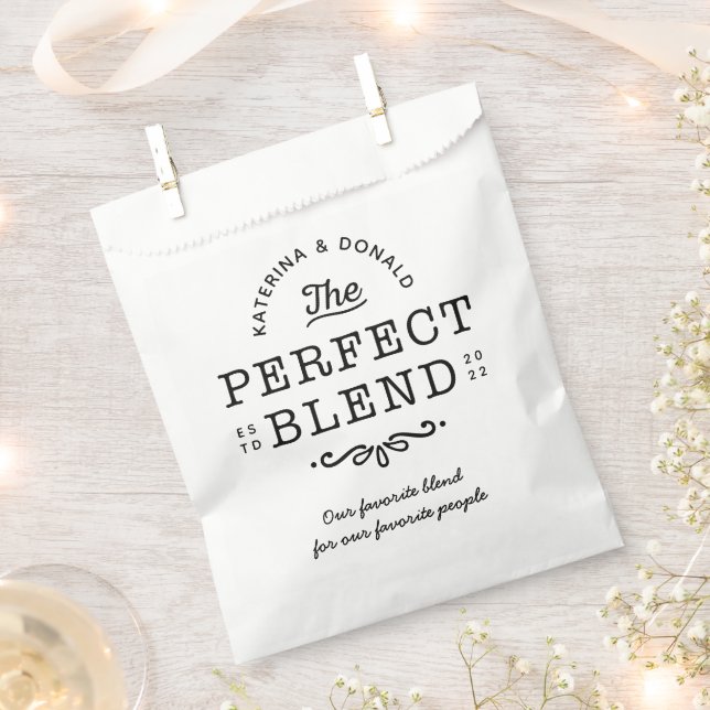 The Perfect Blend Wedding Favour Bag (Clipped)