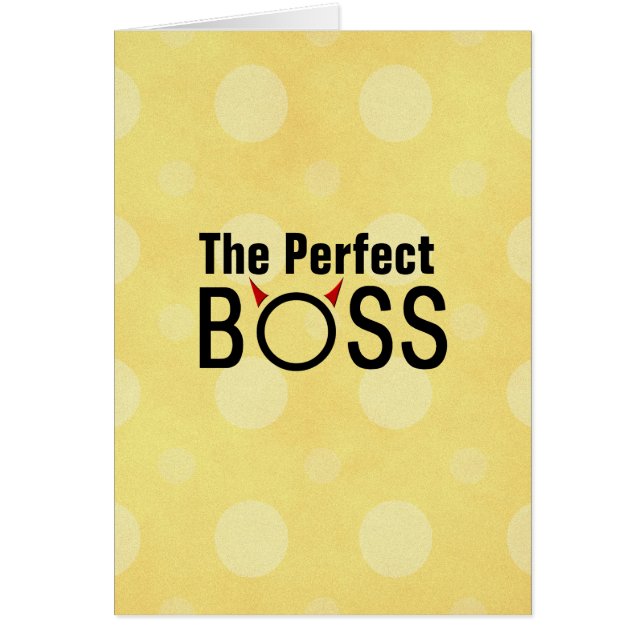The Perfect Boss Funny Devil Horns (Front)