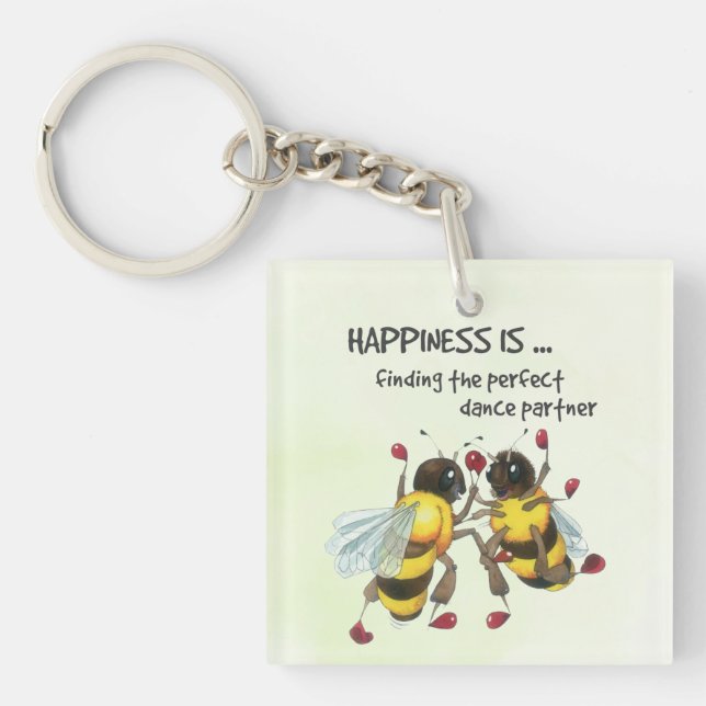 The perfect dance partner custom   keychain (Front)