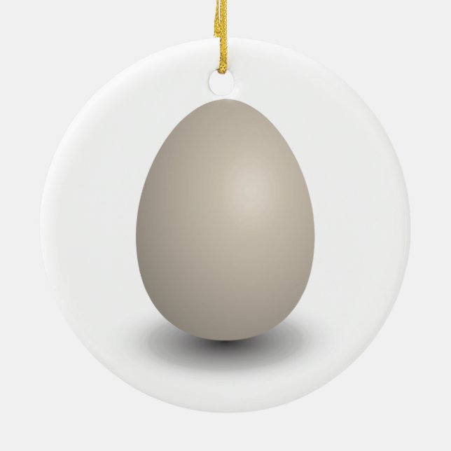 the perfect egg ceramic ornament (Back)