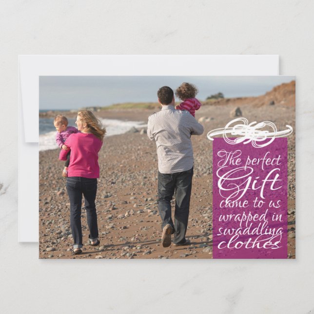 The Perfect Gift Christmas Card 2014 (plum) (Front)