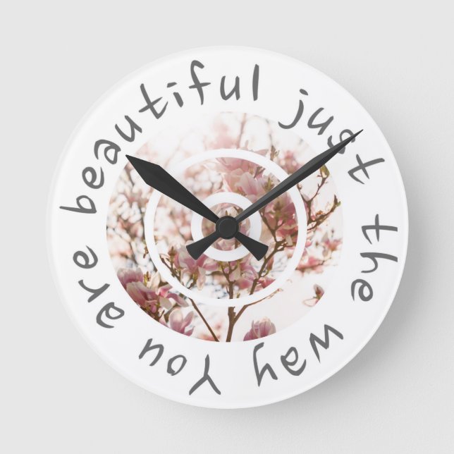 The perfect gift for her - clock with a quote (Front)