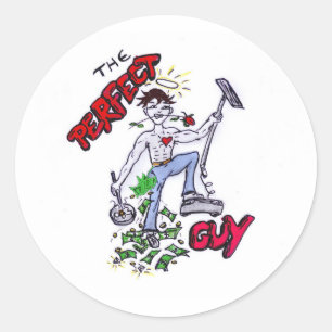The perfect guy classic round sticker