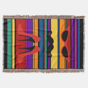 The Perfect Look in Black & Red + your idea Throw Blanket