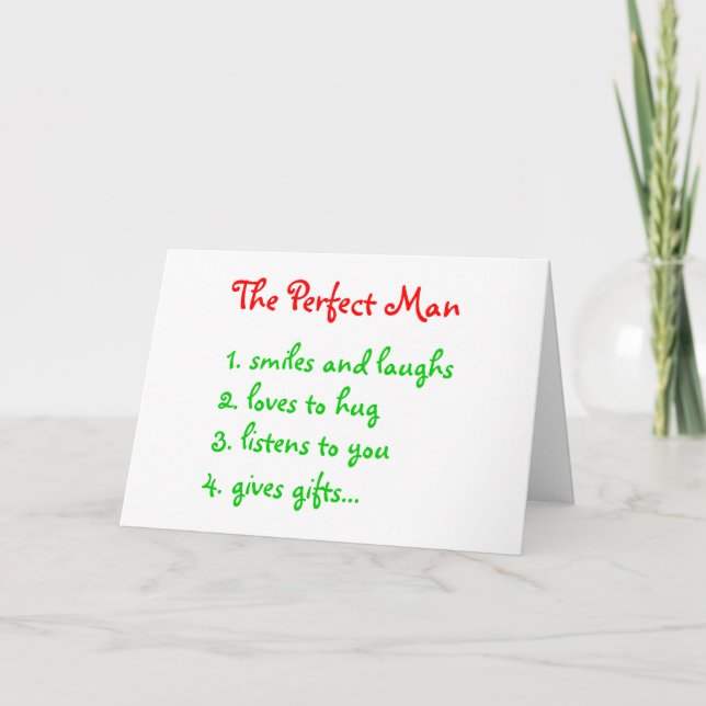 The Perfect Man-greeting card (Front)