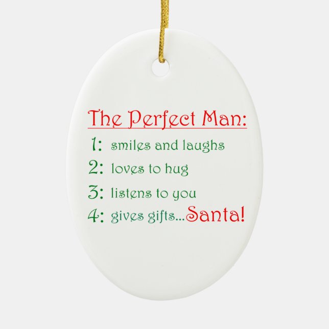 The Perfect Man-oval ornament (Front)