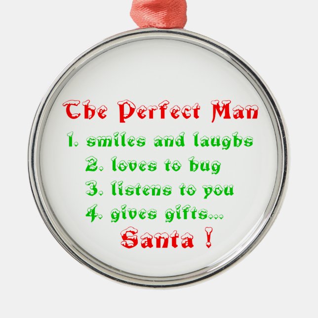 The Perfect Man-premium round ornament (Front)