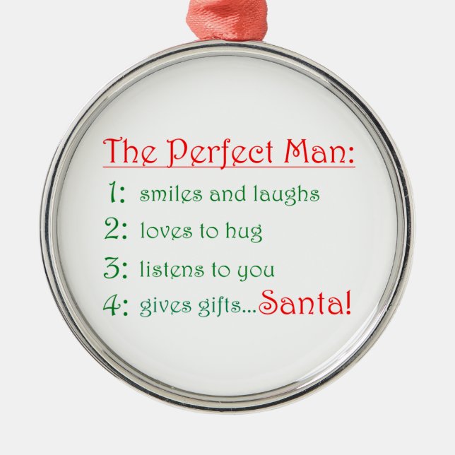 The Perfect Man-premium round ornament (Front)