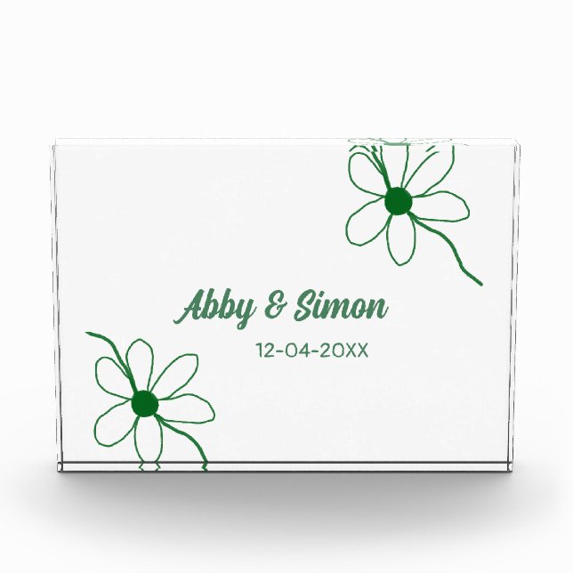 The perfect match add couple name date texture yea photo block (Front)