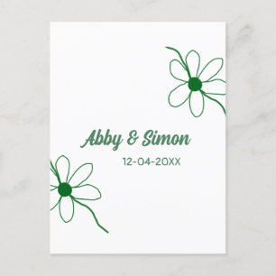 The perfect match add couple name date texture yea postcard