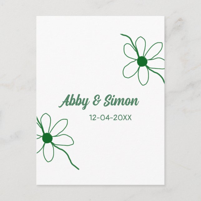 The perfect match add couple name date texture yea postcard (Front)