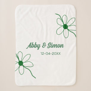 The perfect match add couple name date texture yea sherpa blanket