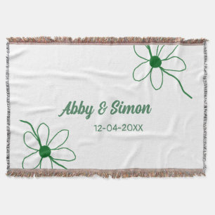 The perfect match add couple name date texture yea throw blanket