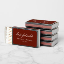 The Perfect Match Burgundy Wedding Matches