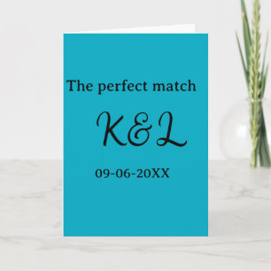 The perfect match couple name letter date blue sim card