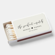 The perfect match Elegant wedding favours matchbox