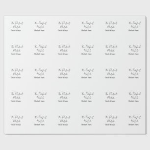 The perfect match name simple couple wedding wrapping paper