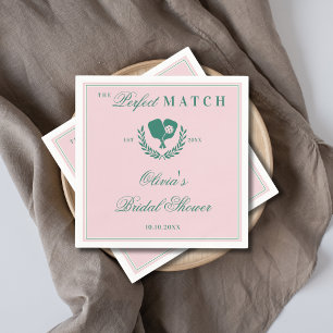 The Perfect Match Pickleball Club Bridal Shower Napkin