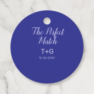 The perfect match royal blue luxury add couple nam favour tags