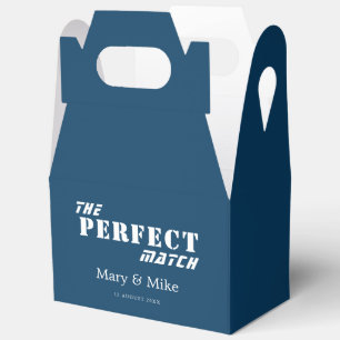 The PERFECT Match Solid Navy Blue Gable Favor Box