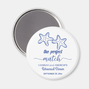 The Perfect Match Starfish Rehearsal Dinner Favour Magnet