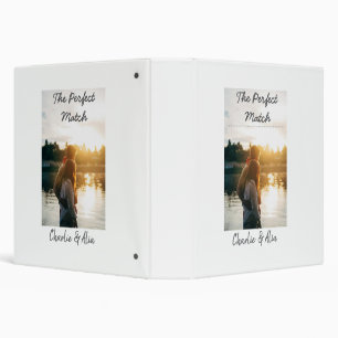 The perfect match wedding couple photo modern add  binder