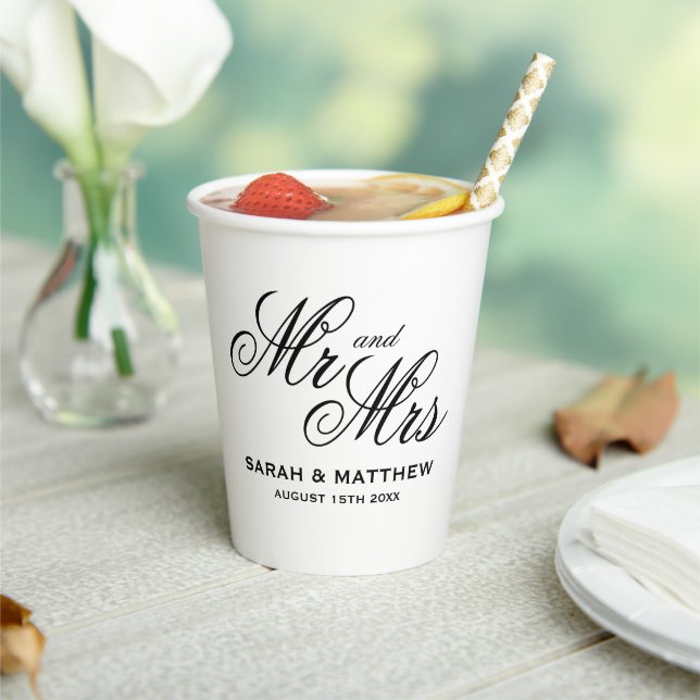 The perfect match wedding party supplies custom paper cups (Insitu)