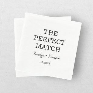 The Perfect Match Wedding Rehearsal Dinner Napkin