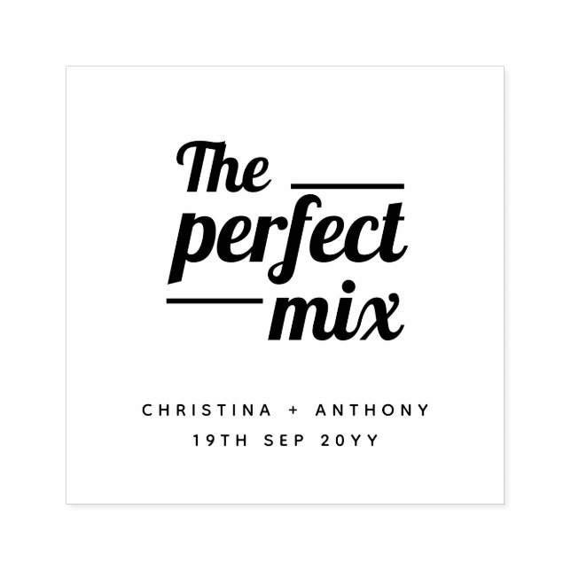 The Perfect Mix Bold Typography Wedding Stamp (Imprint)