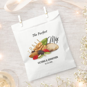 The Perfect Mix Fruit Nut Thank You Wedding Trail Favour Bag