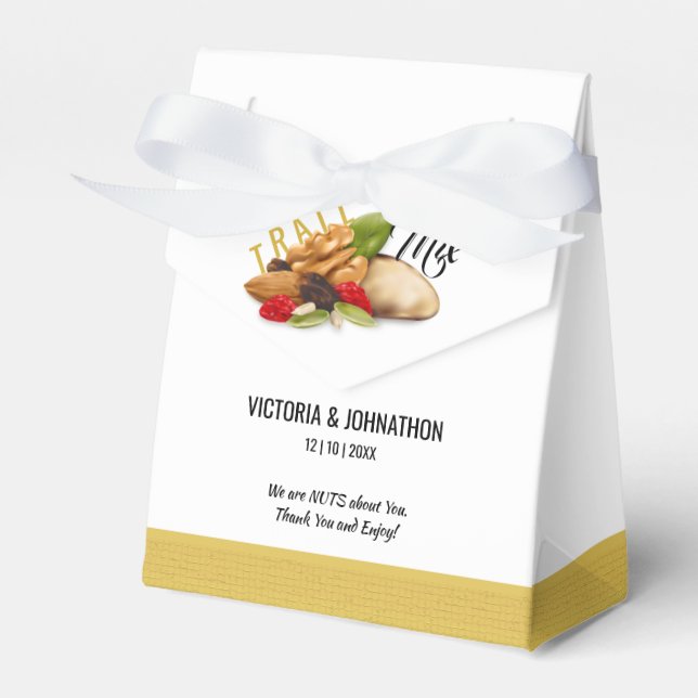 The Perfect Mix Fruit Nut Thank You Wedding Treat Favor Box (Front Side)