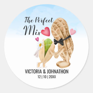 The Perfect Mix Nuts Funny   Wedding Treat Classic Round Sticker