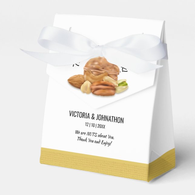 The Perfect Mix Nuts Thank You Wedding Treat Favor Box (Front Side)