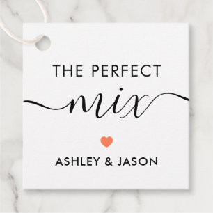 The Perfect Mix Spice or Trail Mix Gift Tag, Coral Favour Tags