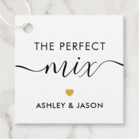The Perfect Mix Spice or Trail Mix Gift Tag, Gold