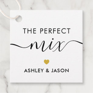 The Perfect Mix Spice or Trail Mix Gift Tag, Gold Favour Tags