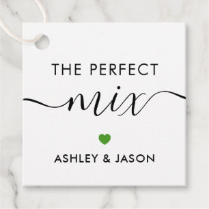 The Perfect Mix Spice or Trail Mix Gift Tag, Green Favour Tags