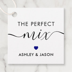 The Perfect Mix Spice or Trail Mix Gift Tag, Navy Favour Tags
