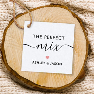 The Perfect Mix Spice or Trail Mix Gift Tag, Pink Favour Tags