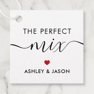 The Perfect Mix Spice or Trail Mix Gift Tag, Red Favour Tags