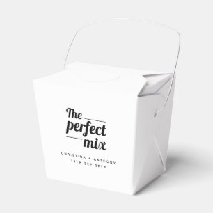 The Perfect Mix Wedding Bold Font Snack Favour Box