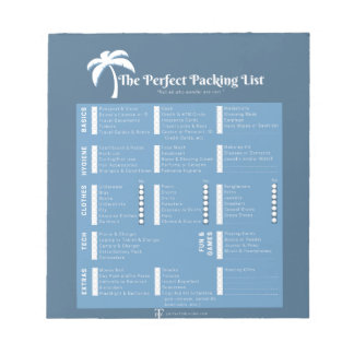 The Perfect Packing List Notepad