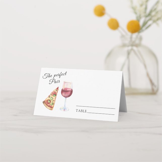 The perfect pair bridal shower - wedding place place card (Front)