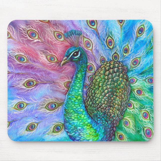 The Perfect Peacock. Mouse Pad (Front)