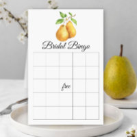 The Perfect Pear Bridal shower bingo game
