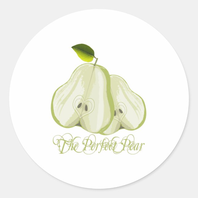 The Perfect Pear Classic Round Sticker (Front)