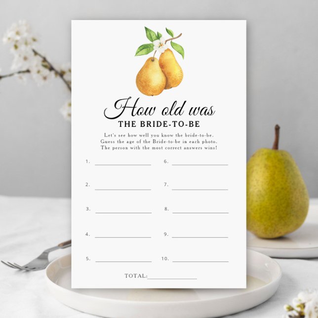 The perfect pear How old was the bride to be game (Creator Uploaded)